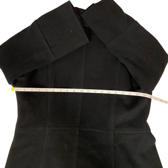 Albert Nipon Studio Women's Wool Long Coat Front Buttons Closure Pockets Black 6 - Picture 13 of 16